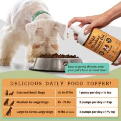 Natural Dog Company Wild Alaskan Salmon Oil Liquid Skin & Coat Supplement For Dogs -Pet Wellness 354351 PT5. AC SS1800 V1701881408