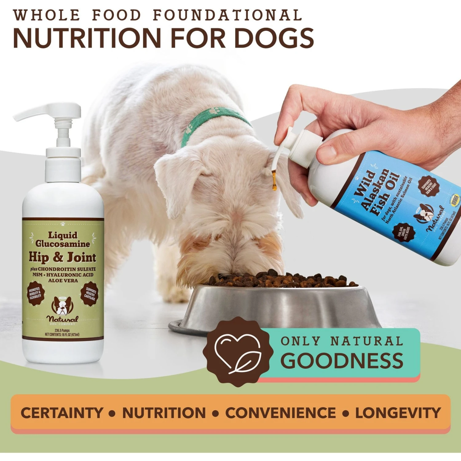 Natural Dog Company Liquid Glucosamine Hip & Joint Oil, 16-oz Bottle 6 Natural Dog Company Liquid Glucosamine Hip & Joint Oil, 16-oz Bottle - Image 6