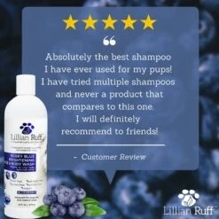 Lillian Ruff Berry Blue Brightening Dog & Cat Face & Body Wash, 16-oz Bottle -Pet Wellness 354476 PT5. AC SS1800 V1640043428