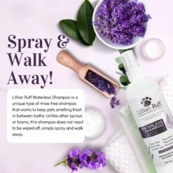 Lillian Ruff Waterless Lavender Dog & Cat Shampoo, 16-oz Bottle -Pet Wellness 354498 PT4. AC SS1800 V1640044000