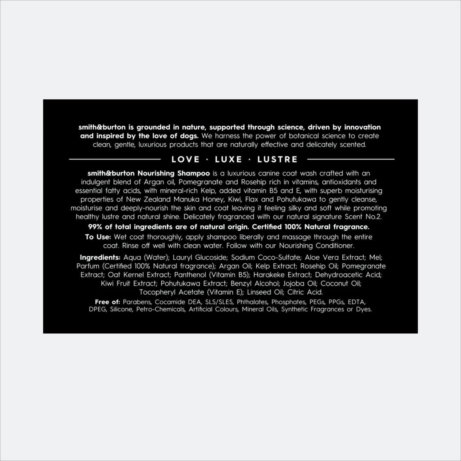 Smith&burton Nourishing Dog & Cat Shampoo, Scent No.3 8 Smith&burton Nourishing Dog & Cat Shampoo, Scent No.3 - Image 8