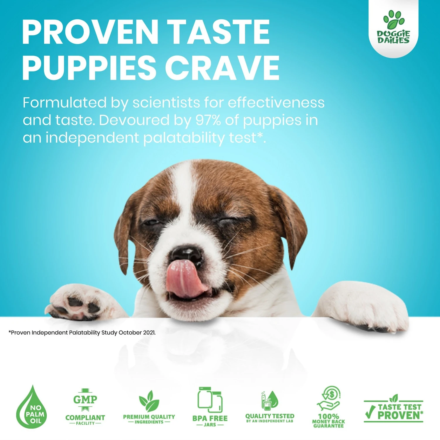 Doggie Dailies Puppy Probiotics For Puppies With Digestive Enzymes, Promotes Digestive Health, Supports Immune System & Overall Development 5 Doggie Dailies Puppy Probiotics For Puppies With Digestive Enzymes, Promotes Digestive Health, Supports Immune System & Overall Development - Image 5