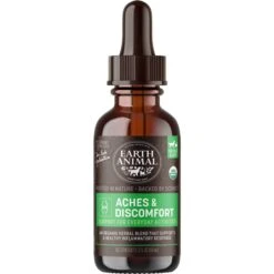 Earth Animal Natural Remedies Aches & Discomfort Liquid Homeopathic Joint Supplement For Dogs & Cats, 2-oz Bottle