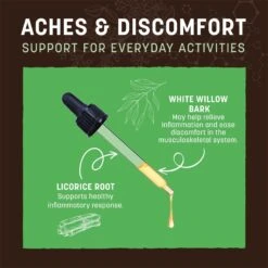 Earth Animal Natural Remedies Aches & Discomfort Liquid Homeopathic Joint Supplement For Dogs & Cats, 2-oz Bottle -Pet Wellness 356242 PT4. AC SS1800 V1646866364