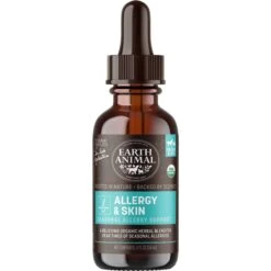 Earth Animal Natural Remedies Allergy & Skin Liquid Herbal Allergy Supplement For Dogs & Cats, 2-oz Bottle