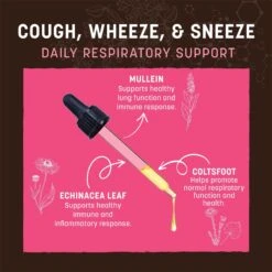 Earth Animal Natural Remedies Cough, Wheeze & Sneeze Liquid Homeopathic Respiratory Supplement For Dogs & Cats, 2-oz Bottle -Pet Wellness 356250 PT4. AC SS1800 V1646874386