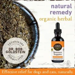 Earth Animal Natural Remedies Immune Support Liquid Homeopathic Immune Supplement For Dogs & Cats, 2-oz Bottle -Pet Wellness 356254 PT2. AC SS1800 V1646870550