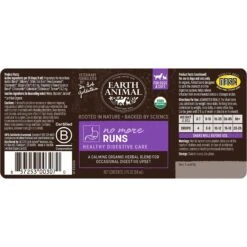 Earth Animal Natural Remedies No More Runs Liquid Homeopathic Digestive Supplement For Dogs & Cats, 2-oz Bottle -Pet Wellness 356256 PT2. AC SS1800 V1646874178