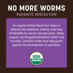 Earth Animal Natural Remedies No More Worms Liquid Homeopathic Digestive Supplement For Dogs & Cats, 2-oz Bottle -Pet Wellness 356258 PT3. AC SS1800 V1646866943