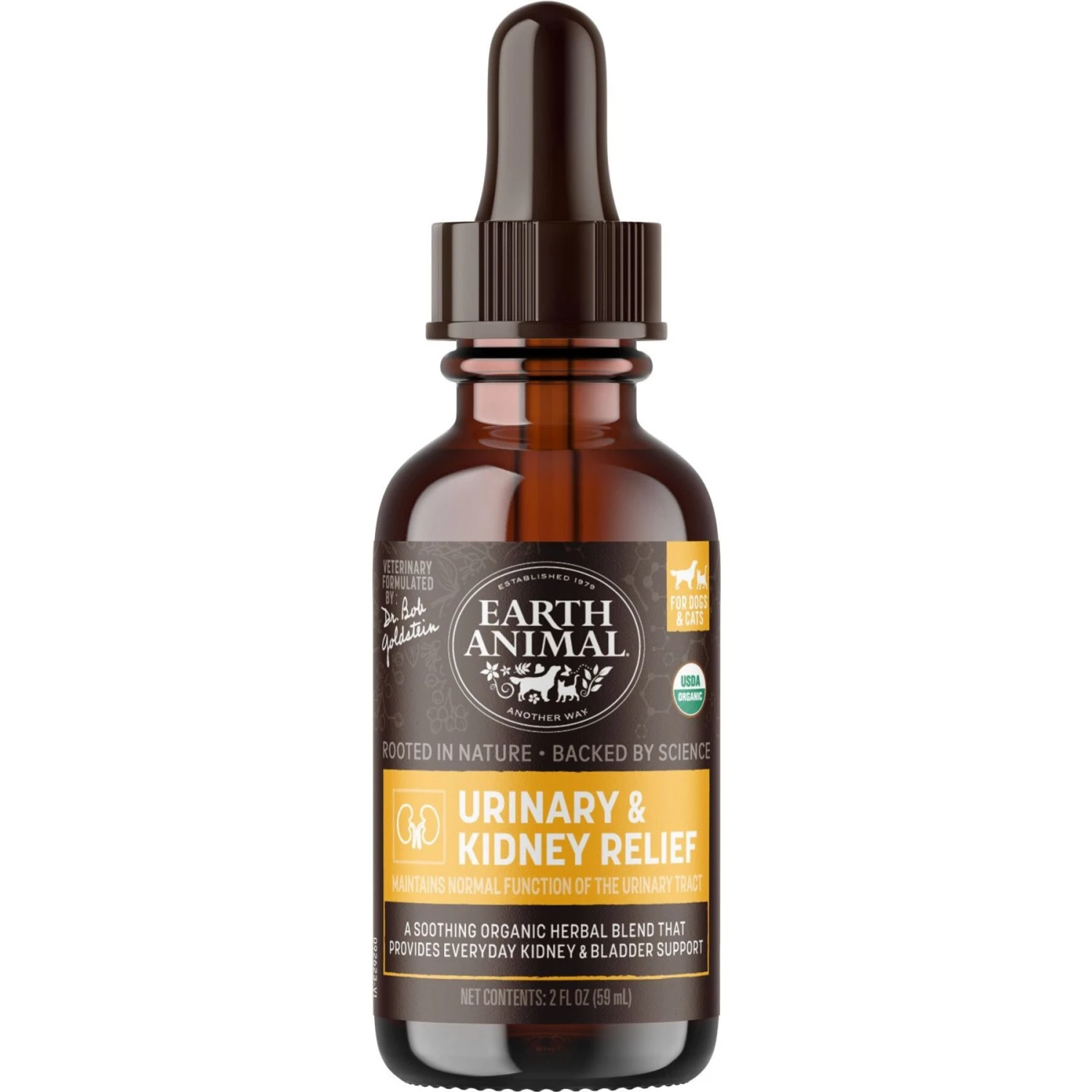 Earth Animal Natural Remedies Urinary & Kidney Relief Liquid Homeopathic Supplement For Dogs & Cats, 2-oz Bottle 1 Earth Animal Natural Remedies Urinary & Kidney Relief Liquid Homeopathic Supplement For Dogs & Cats, 2-oz Bottle
