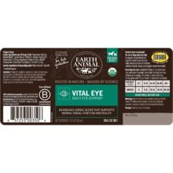 Earth Animal Natural Remedies Vital Eye Liquid Homeopathic Vision Supplement For Dogs & Cats, 2-oz Bottle -Pet Wellness 356262 PT2. AC SS1800 V1646871414