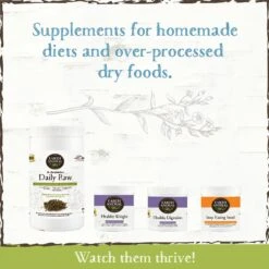 Earth Animal Daily Raw Powder Nutritional Dietary Vitamin & Mineral Raw Food Supplement For Dogs & Cats, 1-lb Container -Pet Wellness 356270 PT3. AC SS1800 V1646875654