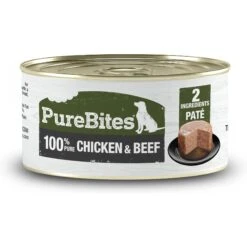 PureBites 100% Pure Chicken & Beef Paté Dog Food Toppings, 2.5-oz Can, 12 Count