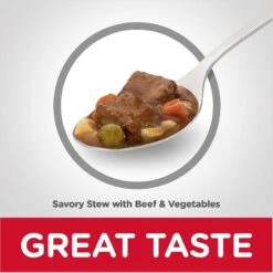 Hill's Science Diet Adult 7+ Savory Stew With Beef & Vegetables Canned Dog Food -Pet Wellness 356897 PT2. AC SS1800 V1640905918