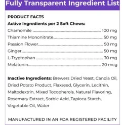 PawMedica Calming+ Soft Chew Calming Supplement For Dogs -Pet Wellness 356998 PT3. AC SS1800 V1643741495