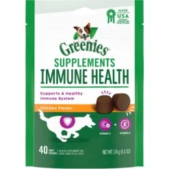 Greenies Immune Health Supplements Chicken Flavor Dog Soft Chews
