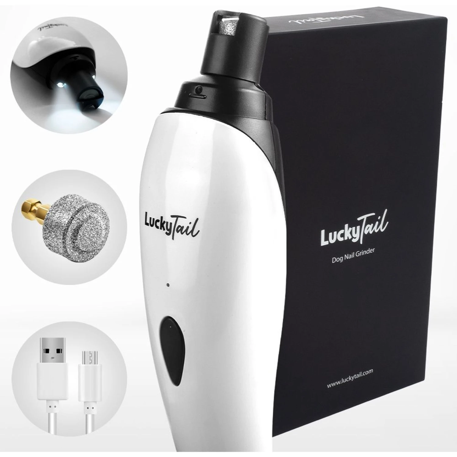 LuckyTail Nail Grinder Plastic Dog & Cat Grooming Tool 2 LuckyTail Nail Grinder Plastic Dog & Cat Grooming Tool - Image 2