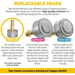 LuckyTail Nail Grinder Plastic Dog & Cat Grooming Tool 13 LuckyTail Nail Grinder Plastic Dog & Cat Grooming Tool -Pet Wellness 357066 PT6. AC SS1800 V1640877402
