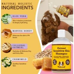 Natural Dog Company Sensitive Skin Dog Shampoo, 12-oz Bottle -Pet Wellness 358146 PT2. AC SS1800 V1701881414