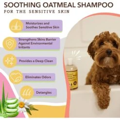 Natural Dog Company Sensitive Skin Dog Shampoo, 12-oz Bottle -Pet Wellness 358146 PT3. AC SS1800 V1701881415