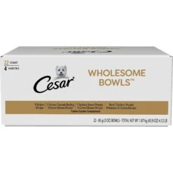 Cesar Wholesome Bowls Small Breed Adult Soft Wet Dog Food Variety Pack
