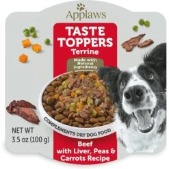 Applaws Taste Toppers Pot Beef, Liver & Peas Terrine Wet Dog Food Topper, 3.53-oz Can