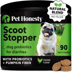 PetHonesty Scoot Stopper Chicken Flavored Soft Chews Digestive Dog Supplement, 90 Count