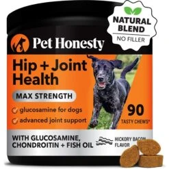 PetHonesty Joint Support+ Hickory Bacon Flavored Soft Chews Hip + Joint Dog Supplement, 90 Count