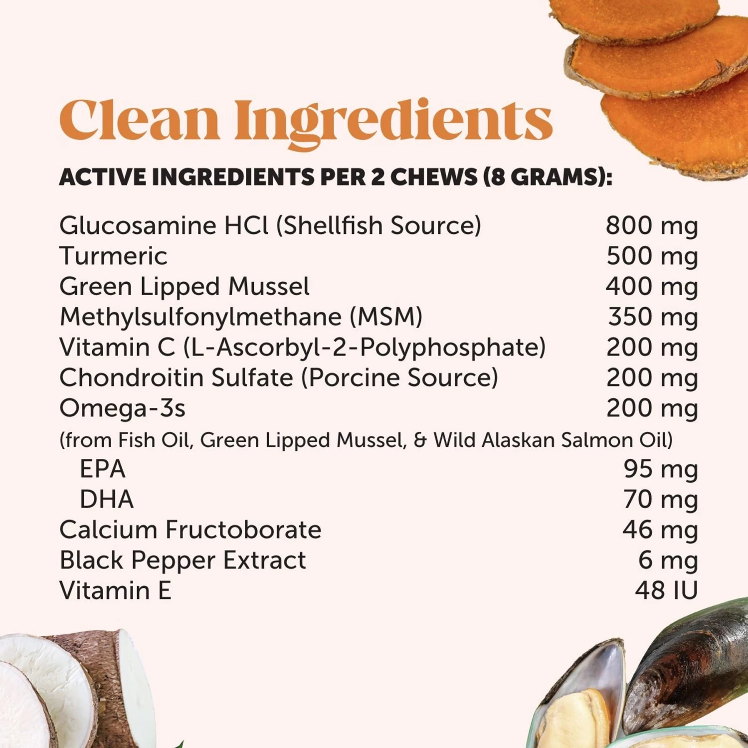 PetHonesty Joint Support+ Hickory Bacon Flavored Soft Chews Hip + Joint Dog Supplement, 90 Count 3 PetHonesty Joint Support+ Hickory Bacon Flavored Soft Chews Hip + Joint Dog Supplement, 90 Count - Image 3