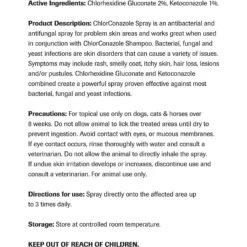 Vet Basics ChlorConazole Dog & Cat Spray, 8-oz Bottle -Pet Wellness 365323 PT2. AC SS1800 V1644913918