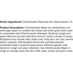 Vet Basics Chlorconazole Dog & Cat Wipes, 60 Count 9 Vet Basics Chlorconazole Dog & Cat Wipes, 60 Count -Pet Wellness 365325 PT4. AC SS1800 V1644902792