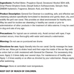 Vet Basics General Dog & Cat Ear Cleanser 5 Vet Basics General Dog & Cat Ear Cleanser -Pet Wellness 365328 PT2. AC SS1800 V1644914794