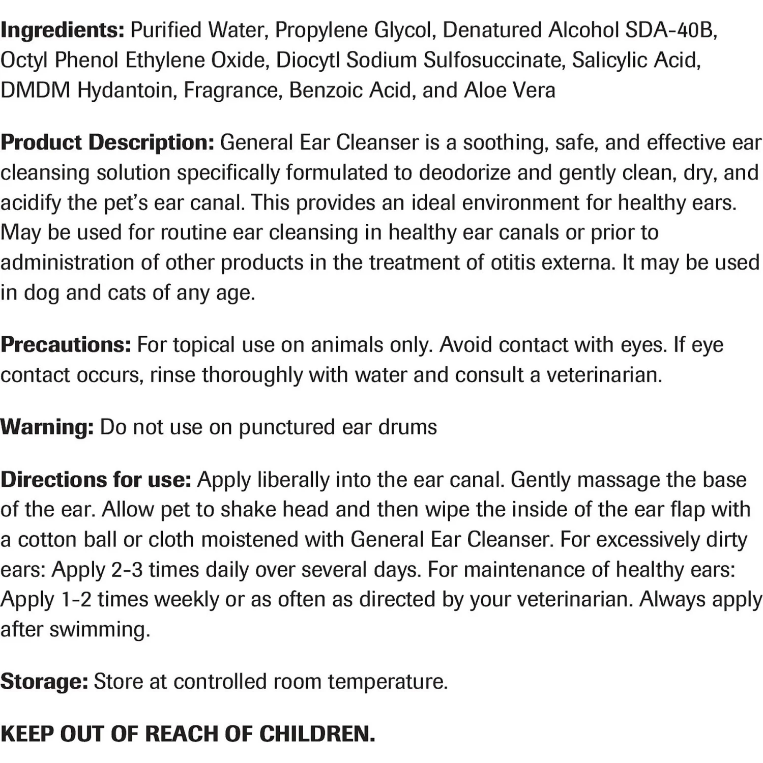 Vet Basics General Dog & Cat Ear Cleanser 3 Vet Basics General Dog & Cat Ear Cleanser - Image 3