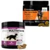 PetHonesty Duck Flavored Soft Chews Multivitamin For Senior Dogs & PetHonesty Hip + Joint Health Turmeric Pumpkin & Coconut Flavored Soft Chews Joint Supplement For Dogs