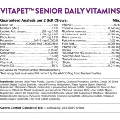NaturVet VitaPet Senior Daily Vitamins Plus Glucosamine Dog Supplement & Blue Buffalo Life Protection Formula Senior Chicken & Brown Rice Recipe Dry Dog Food -Pet Wellness 365450 PT7. AC SS1800 V1644016319