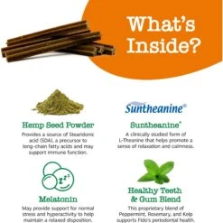 Zesty Paws Hemp Elements Calming OraStix Peppermint Flavored Dental Chews Composure Supplement For Dogs & Zesty Paws Hemp Elements Mobility OraStix Peppermint Flavored Dog Dental Chews -Pet Wellness 365484 PT7. AC SS1800 V1669154239