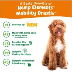 Zesty Paws Advanced Mobility Bites Chicken Flavored Soft Chews Glucosamine Hip & Joint Supplement For Senior Dogs & Zesty Paws Hemp Elements Mobility OraStix Peppermint Flavored Dog Dental Chews -Pet Wellness 365485 PT4. AC SS1800 V1703799157