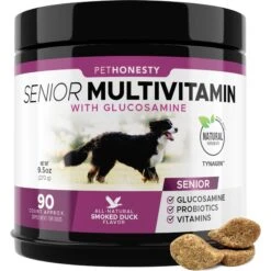 PetHonesty Duck Flavored Soft Chews Multivitamin For Senior Dogs & PetHonesty Multivitamin 10-in-1 Chicken Flavored Soft Chews Multivitamin For Dogs -Pet Wellness 365489 PT5. AC SS1800 V1678391876