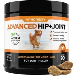 PetHonesty Duck Flavored Soft Chews Multivitamin For Senior Dogs & PetHonesty Advanced Hip + Joint Chicken Flavored Soft Chews Joint Supplement For Dogs -Pet Wellness 365490 PT5. AC SS1800 V1644016016
