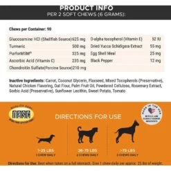PetHonesty Duck Flavored Soft Chews Multivitamin For Senior Dogs & PetHonesty Advanced Hip + Joint Chicken Flavored Soft Chews Joint Supplement For Dogs -Pet Wellness 365490 PT6. AC SS1800 V1644019990