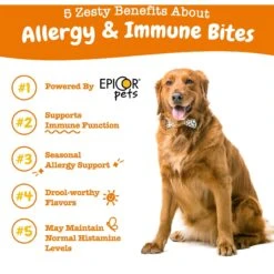 Zesty Paws Allergy & Immune Bites Lamb Flavored Soft Chews Allergies, Immune, & Gut Support Supplement For Dogs & Purina Pro Plan Veterinary Diets FortiFlora Powder Digestive Supplement For Dogs -Pet Wellness 365495 PT4. AC SS1800 V1699554832