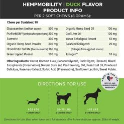 PetHonesty Hemp Hip + Joint Health Duck Flavored Soft Chews Joint Supplement For Dogs & Purina Pro Plan Veterinary Diets FortiFlora Powder Digestive Supplement For Dogs -Pet Wellness 365497 PT2. AC SS1800 V1644014198