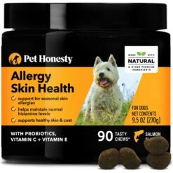 PetHonesty Allergy Skin Health Salmon Flavored Soft Chews Skin & Coat Supplement For Dogs & PetHonesty Multivitamin 10-in-1 Chicken Flavored Soft Chews Multivitamin For Dogs -Pet Wellness 365502 PT5. AC SS1800 V1678391785