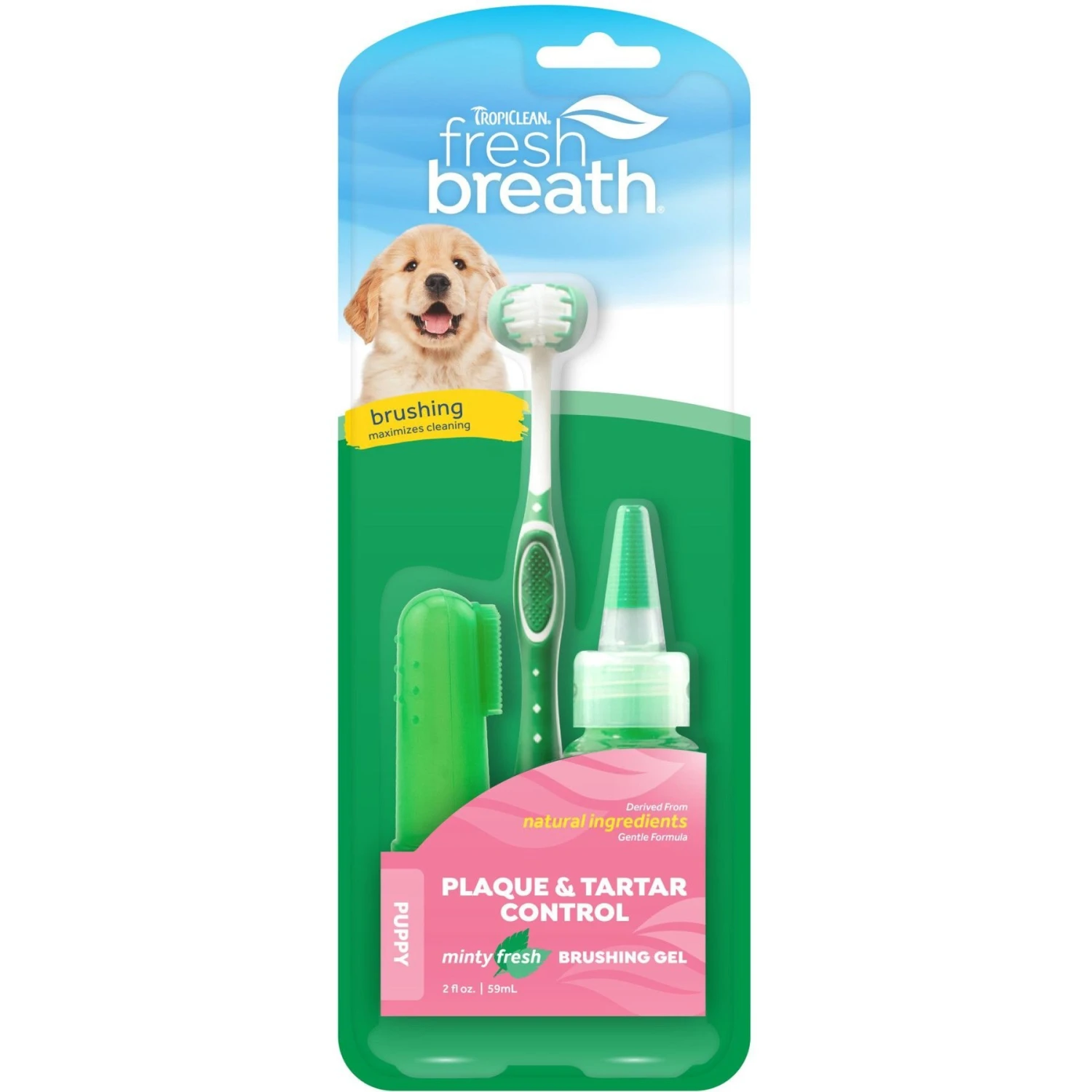 TropiClean Fresh Breath Oral Care Puppy Dental Kit & Burt's Bees Tearless Puppy Shampoo With Buttermilk For Dogs 2 TropiClean Fresh Breath Oral Care Puppy Dental Kit & Burt's Bees Tearless Puppy Shampoo With Buttermilk For Dogs - Image 2