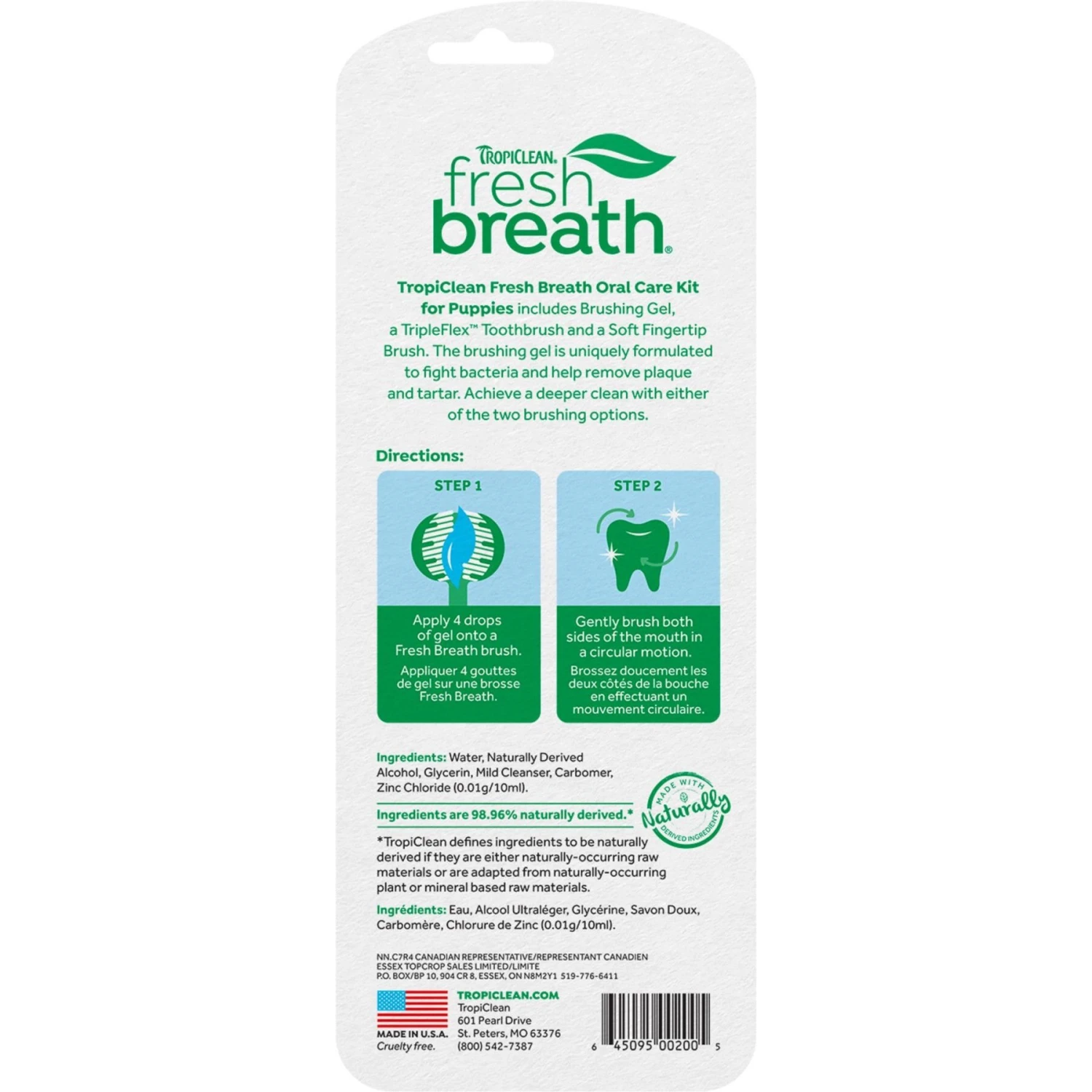 TropiClean Fresh Breath Oral Care Puppy Dental Kit & Burt's Bees Tearless Puppy Shampoo With Buttermilk For Dogs 3 TropiClean Fresh Breath Oral Care Puppy Dental Kit & Burt's Bees Tearless Puppy Shampoo With Buttermilk For Dogs - Image 3