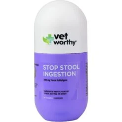Vet Worthy Stop Stool Ingestion Chew Tabs Dog Supplement, 60 Count