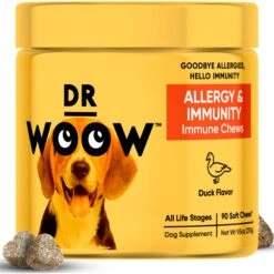 Dr Woow Duck Flavored Soft Chew Allergy & Immune Supplement For Dogs, 90 Count