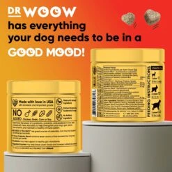 Dr Woow Pre, Pro & Post Biotics Duck & Pumpkin Flavor Soft Chew Digestion Supplement For Dogs, 90 Count -Pet Wellness 366514 PT4. AC SS1800 V1643912200