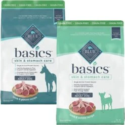 Blue Buffalo Basics Skin & Stomach Care Grain-Free Formula Lamb & Potato Recipe Large Breed Adult Dry Dog Food & Blue Buffalo Basics Skin & Stomach Care Grain-Free Formula Lamb & Potato Recipe Small Breed Adult Dry Dog Food