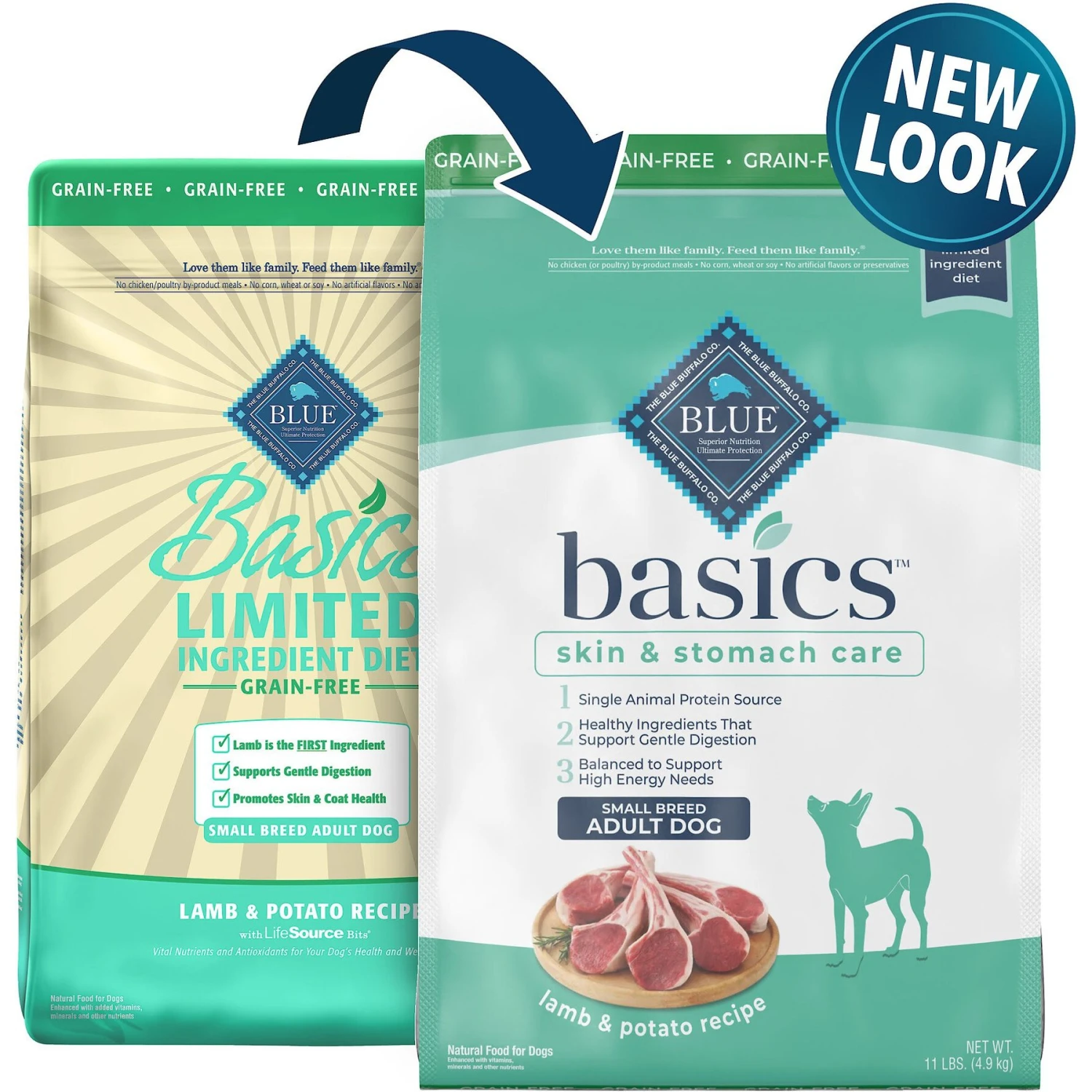 Blue Buffalo Basics Skin & Stomach Care Grain-Free Formula Lamb & Potato Recipe Large Breed Adult Dry Dog Food & Blue Buffalo Basics Skin & Stomach Care Grain-Free Formula Lamb & Potato Recipe Small Breed Adult Dry Dog Food 5 Blue Buffalo Basics Skin & Stomach Care Grain-Free Formula Lamb & Potato Recipe Large Breed Adult Dry Dog Food & Blue Buffalo Basics Skin & Stomach Care Grain-Free Formula Lamb & Potato Recipe Small Breed Adult Dry Dog Food - Image 5
